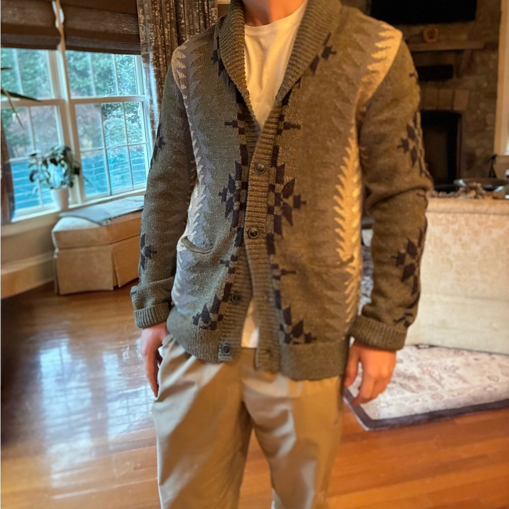 Lucky Brand Aztec inspired Patterned Cardigan